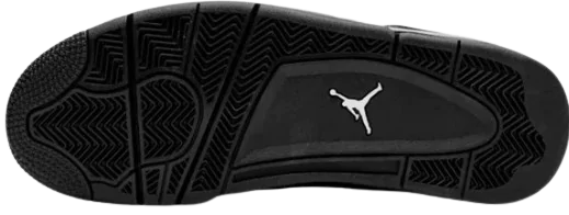 Back View of Jordan 4 Retro Black Cat